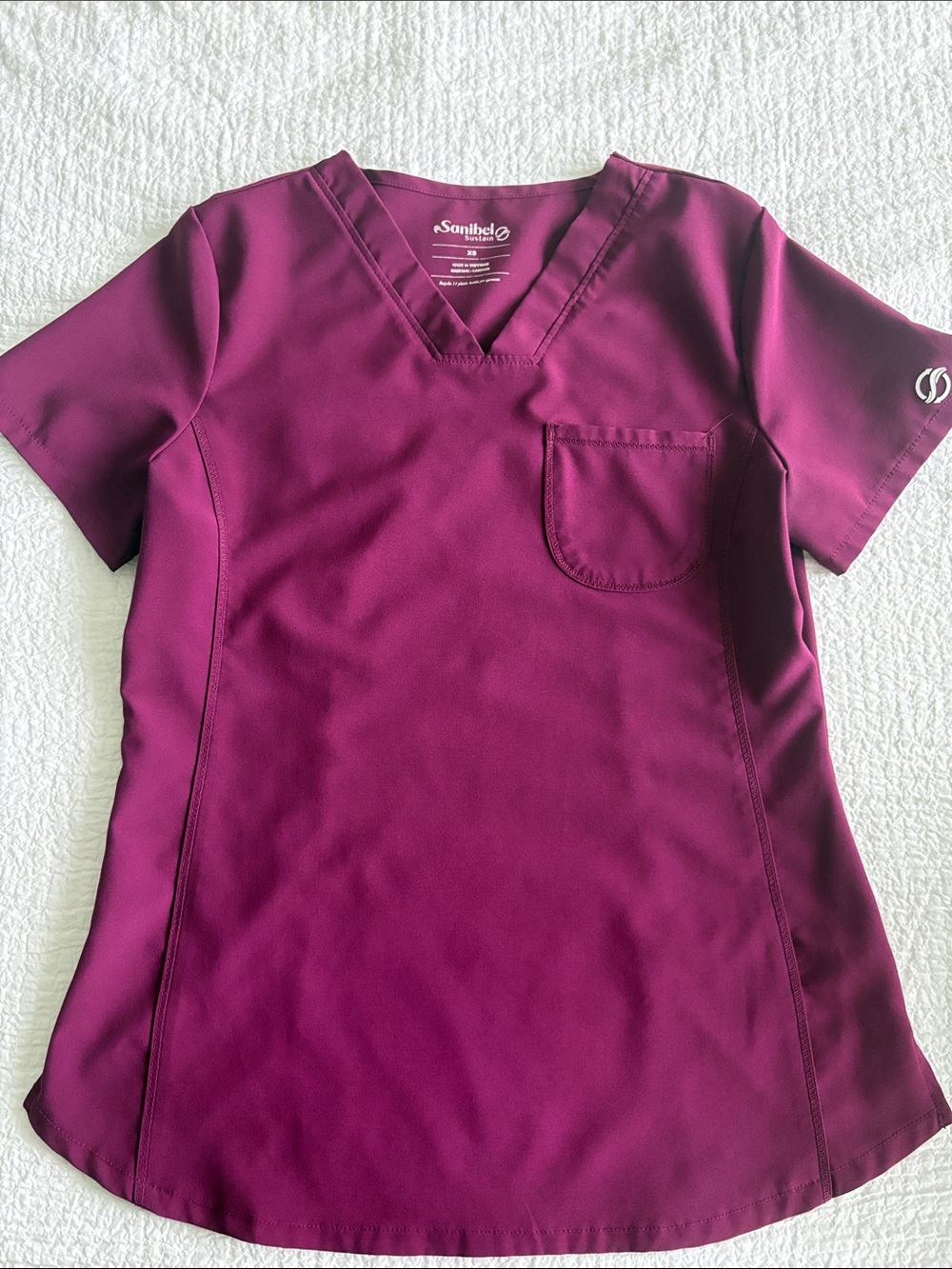 Women's V-Neck Medical Scrub Top - Berry